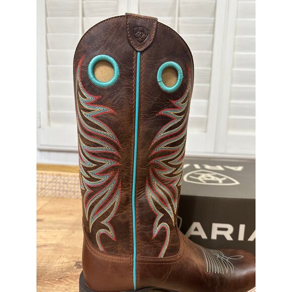 Ariat Women's Round Up Ryder Western Boots Sassy Brown Leather Size 8 NIB Cowboy - Picture 10 of 16